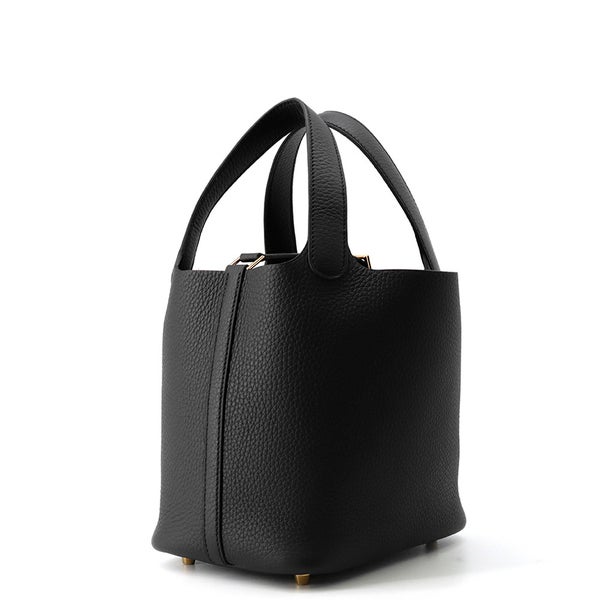 エルメス ハンドバッグ ピコタンロックPM ブラック/ゴールド金具 トリヨンクレマンス K刻印 黒