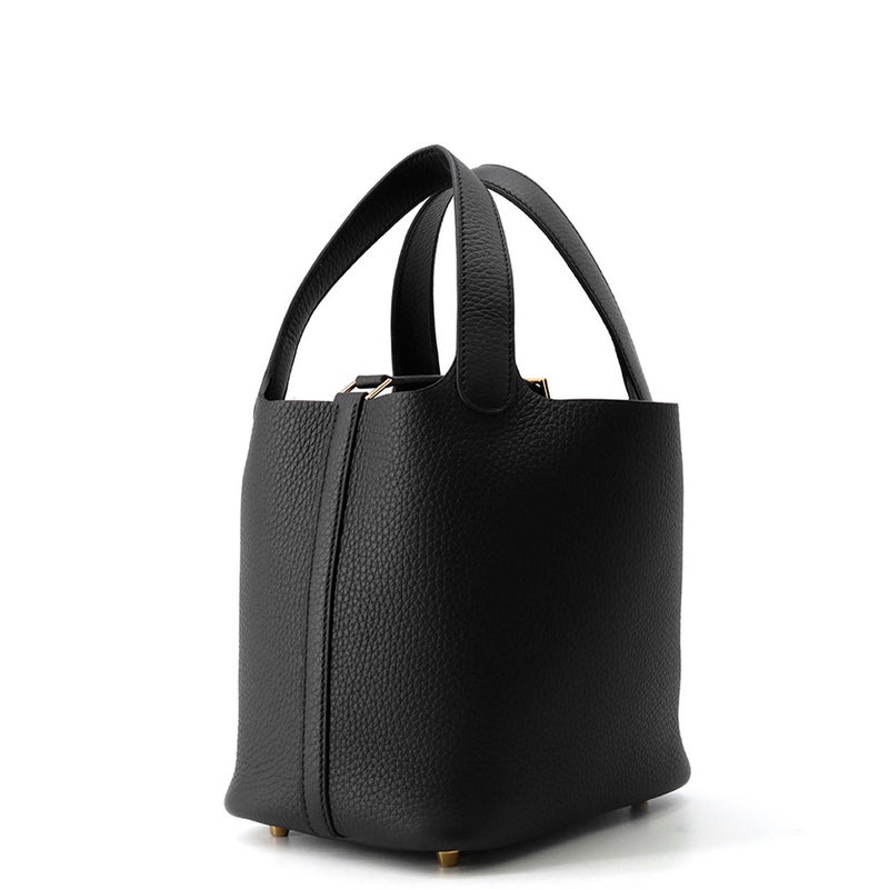 エルメス ハンドバッグ ピコタンロックPM ブラック/ゴールド金具 トリヨンクレマンス K刻印 黒