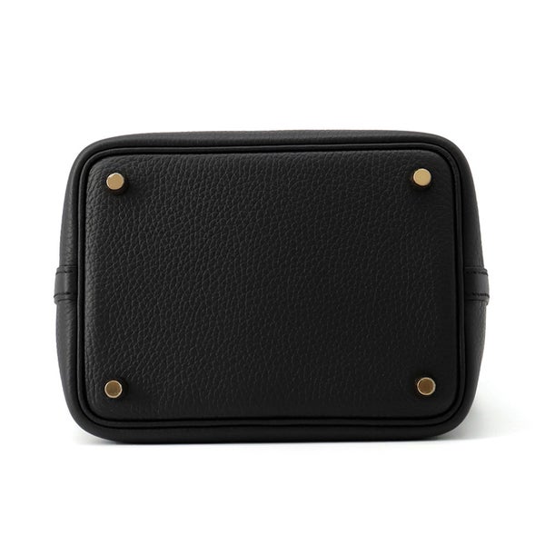 エルメス ハンドバッグ ピコタンロックPM ブラック/ゴールド金具 トリヨンクレマンス K刻印 黒