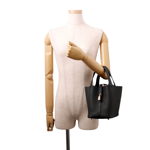 エルメス ハンドバッグ ピコタンロックPM ブラック/ゴールド金具 トリヨンクレマンス K刻印 黒