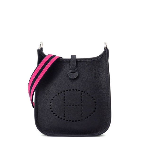 エルメス エブリンTPM 111cm アマゾン キャバン//ローズショッキング/ブルーインディゴ/シルバー金具 トリヨンクレマンス K刻印