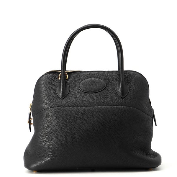 エルメス ハンドバッグ ボリード31 ブラック/ゴールド金具 トリヨンクレマンス C刻印 ２wayショルダー 黒