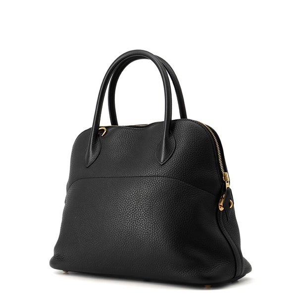 エルメス ハンドバッグ ボリード31 ブラック/ゴールド金具 トリヨンクレマンス C刻印 ２wayショルダー 黒