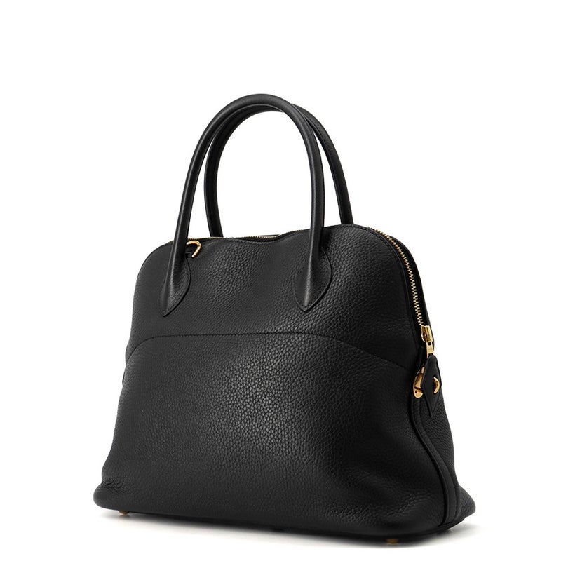 エルメス ハンドバッグ ボリード31 ブラック/ゴールド金具 トリヨンクレマンス C刻印 ２wayショルダー 黒