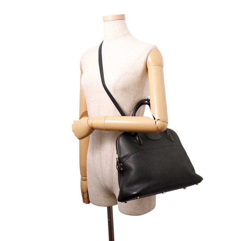 エルメス ハンドバッグ ボリード31 ブラック/ゴールド金具 トリヨンクレマンス C刻印 ２wayショルダー 黒