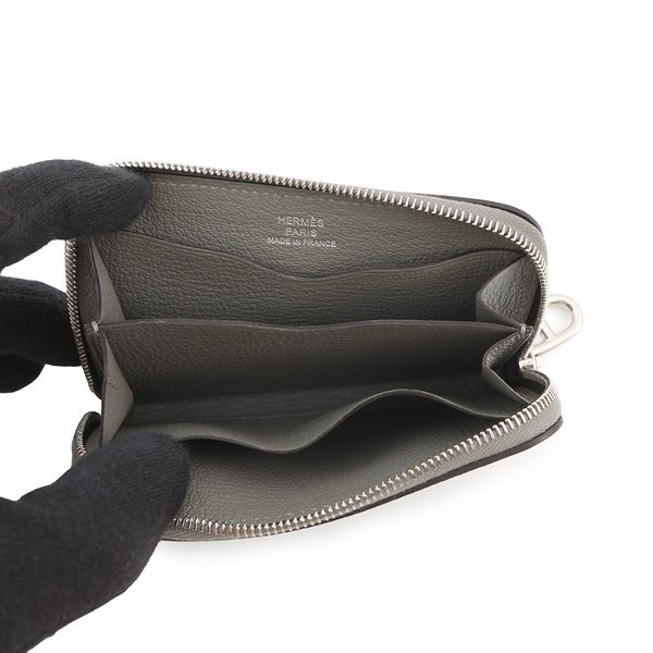 エルメス カードケース ジップ アン ゴー グリメイヤー/シルバー金具 エバーカラー B刻印 HERMES 定期入れ