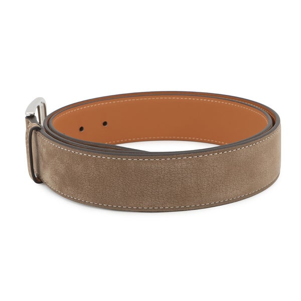 エルメス ベルト ロマン 35 ムース/シルバー金具 トリヨン・ガウチョ W刻印 サイズ90 メンズ HERMES ベルト