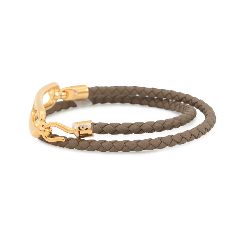 エルメス ブレスレット ルリ ドゥブルトゥール エトゥープ/ゴールド金具 スイフト サイズT3