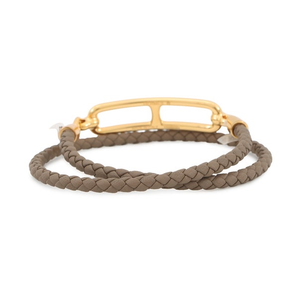 エルメス ブレスレット ルリ ドゥブルトゥール エトゥープ/ゴールド金具 スイフト サイズT3