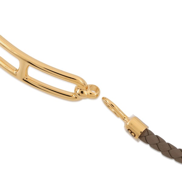 エルメス ブレスレット ルリ ドゥブルトゥール エトゥープ/ゴールド金具 スイフト サイズT3