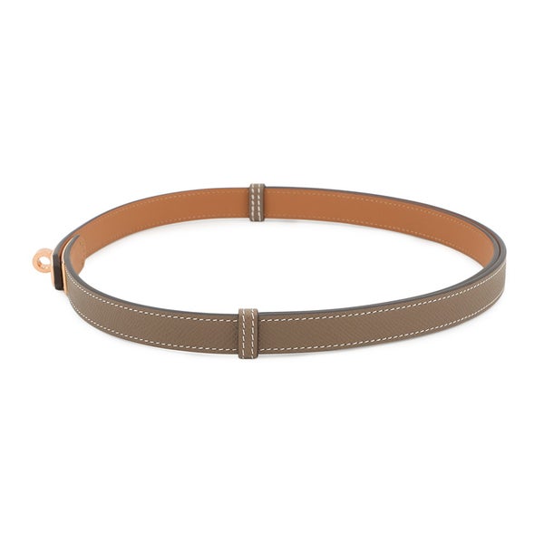 エルメス ケリーベルト エトゥープ/ピンクゴールド金具 エプソン U刻印 HERMES べルト