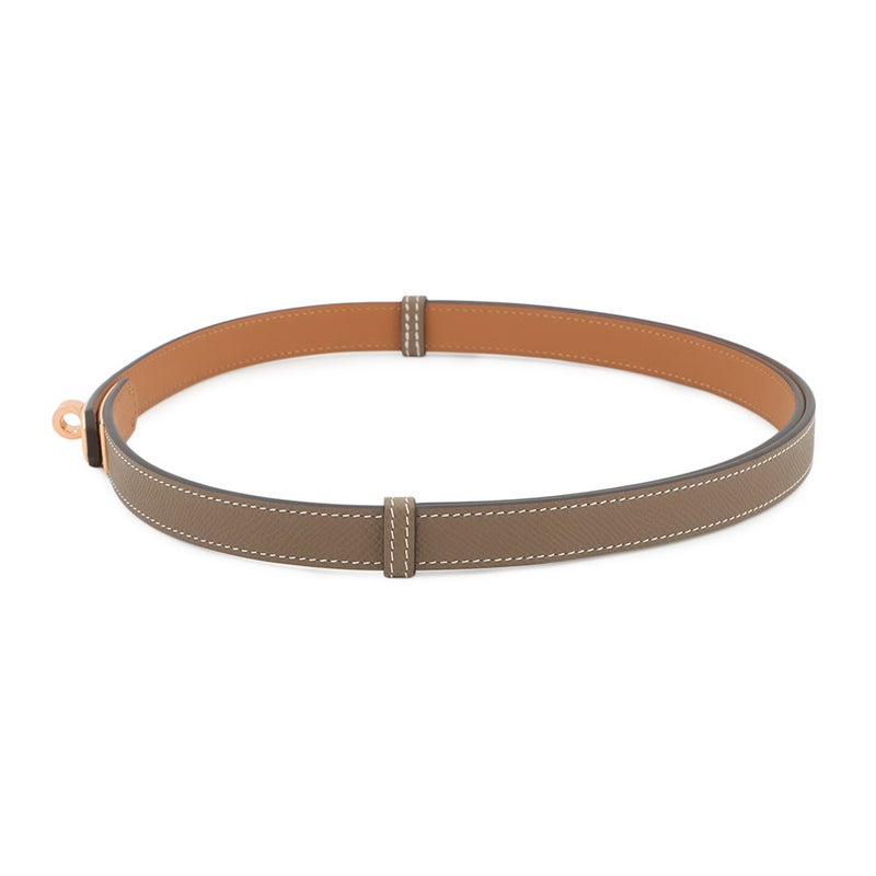 エルメス ケリーベルト エトゥープ/ピンクゴールド金具 エプソン U刻印 HERMES べルト