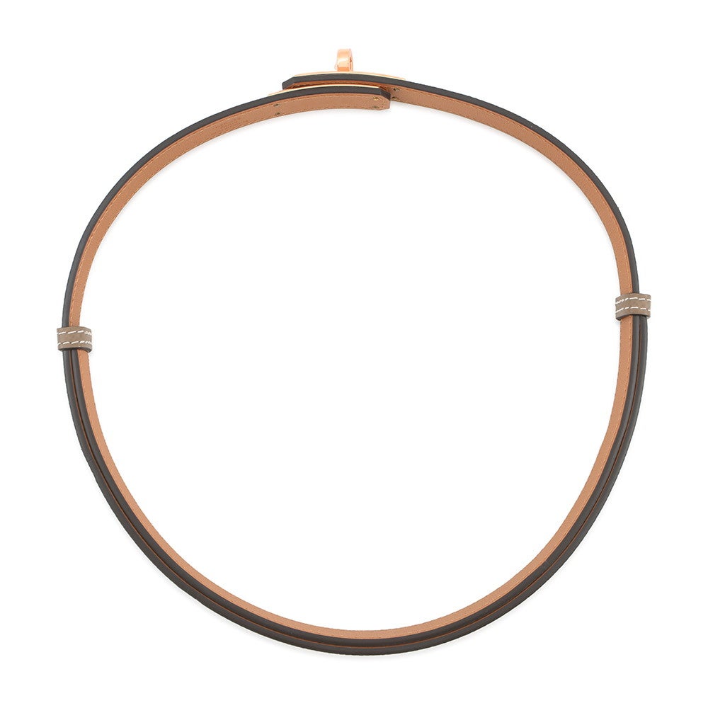エルメス HERMES ベルト ケリーベルト エプソン エトゥープ ブラウン ピンクゴールド金具 Z刻印 2021年 美品 新入荷 HE1060 HERMES - エルメス HERMES ベルト ケリーベルト エプソン エトゥープ