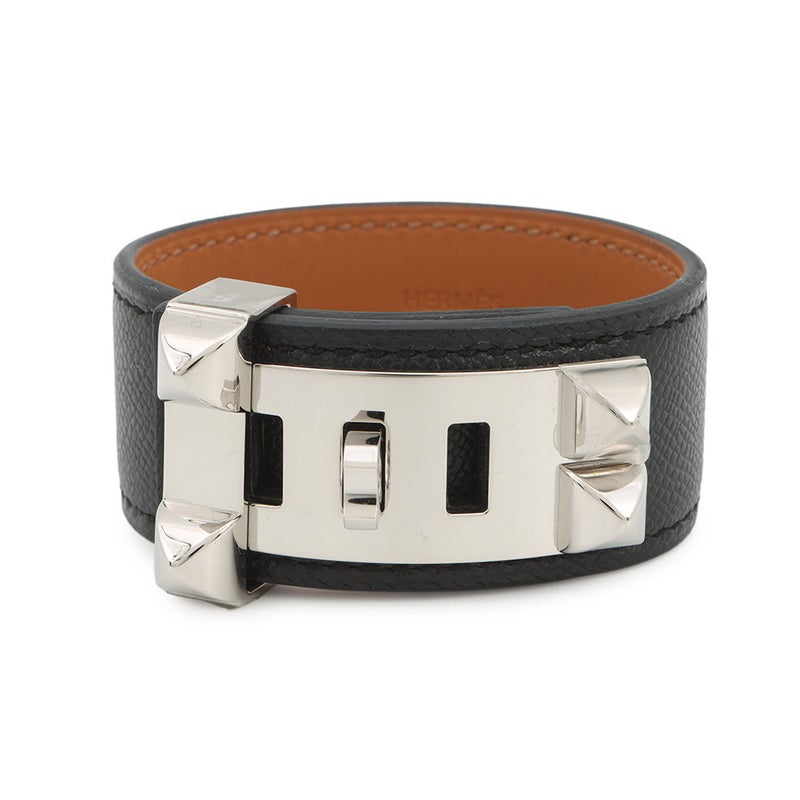 エルメス ブレスレット コリエ・ド・シアン 24 ブラック/シルバー金具 ヴォーマダム B刻印 サイズ T1