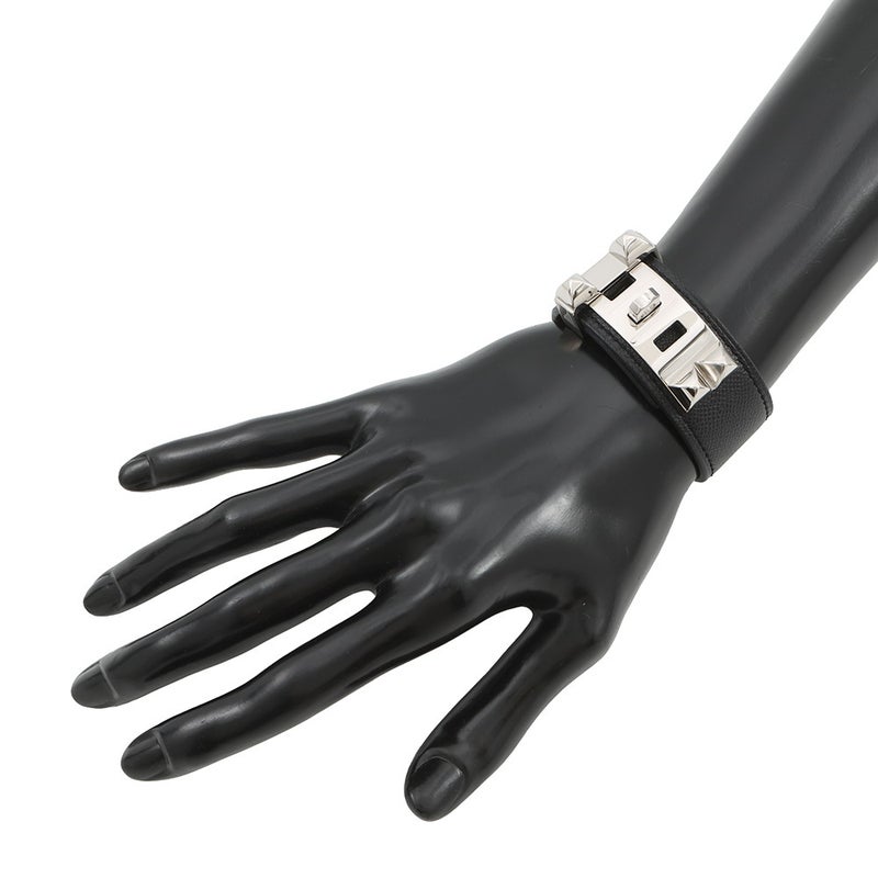 エルメス ブレスレット コリエ・ド・シアン 24 ブラック/シルバー金具 ヴォーマダム B刻印 サイズ T1