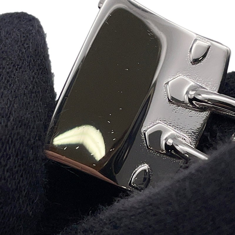 エルメス バッグチャーム ビジュー・ドゥ・バッグチャーム ブラック/グラニ/シルバー金具 メタル/ボックスカーフ 黒