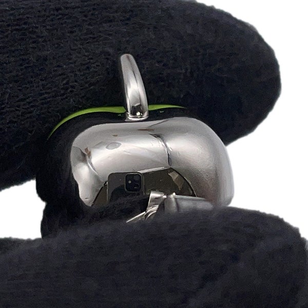 エルメス バッグチャーム ビジュー・ドゥ・バッグチャーム ブラック/グラニ/シルバー金具 メタル/ボックスカーフ 黒