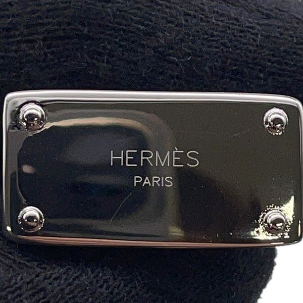 エルメス バッグチャーム ビジュー・ドゥ・バッグチャーム ブラック/グラニ/シルバー金具 メタル/ボックスカーフ 黒