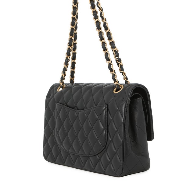 シャネル チェーンショルダーバッグ マトラッセ25 エジプトチャーム ココマーク ダブルチェーン ラムスキン A01112 黒