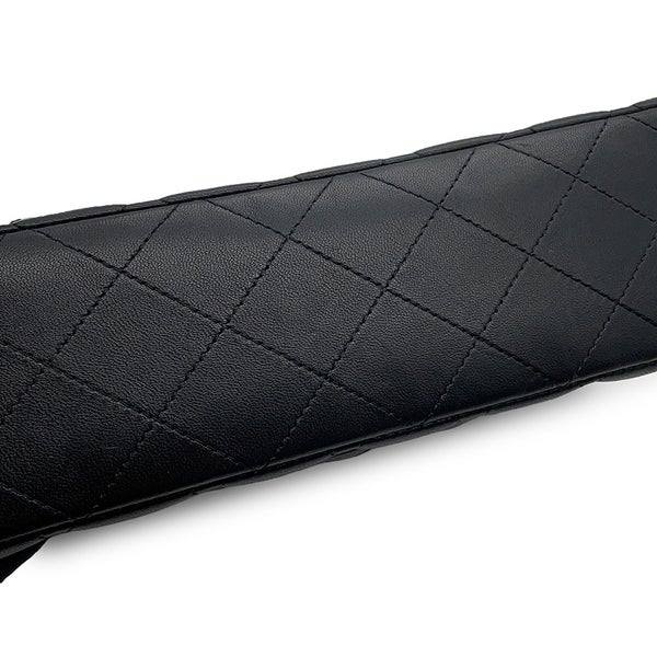 シャネル チェーンショルダーバッグ マトラッセ25 エジプトチャーム ココマーク ダブルチェーン ラムスキン A01112 黒