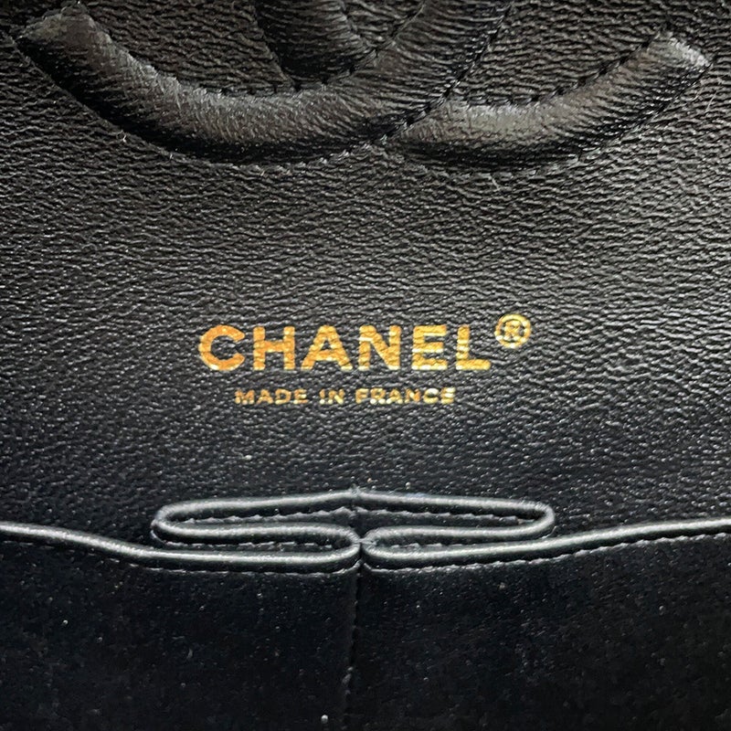 シャネル チェーンショルダーバッグ マトラッセ25 エジプトチャーム ココマーク ダブルチェーン ラムスキン A01112 黒
