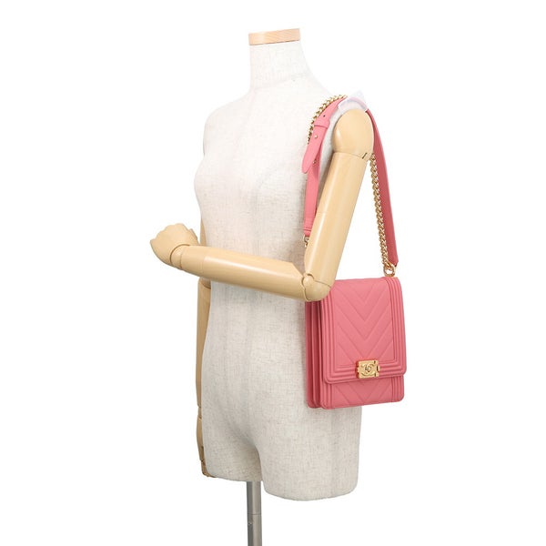 シャネル チェーンショルダーバッグ ボーイシャネル レザー AS0130 CHANEL バッグ