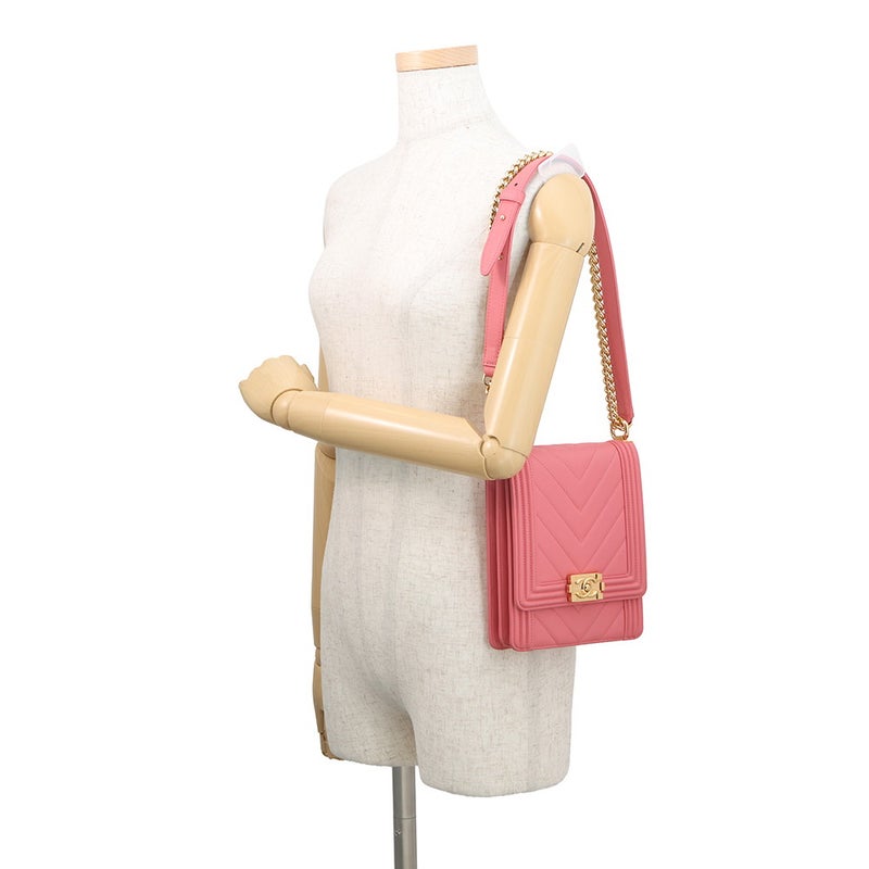 シャネル チェーンショルダーバッグ ボーイシャネル レザー AS0130 CHANEL バッグ