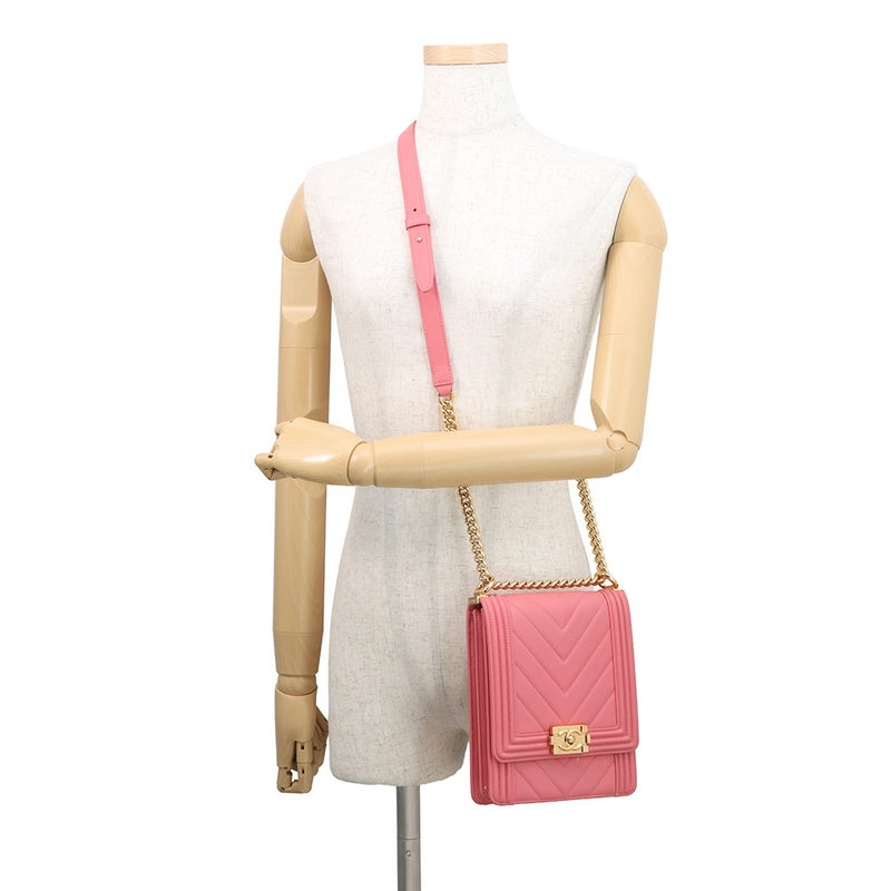 シャネル チェーンショルダーバッグ ボーイシャネル レザー AS0130 CHANEL バッグ