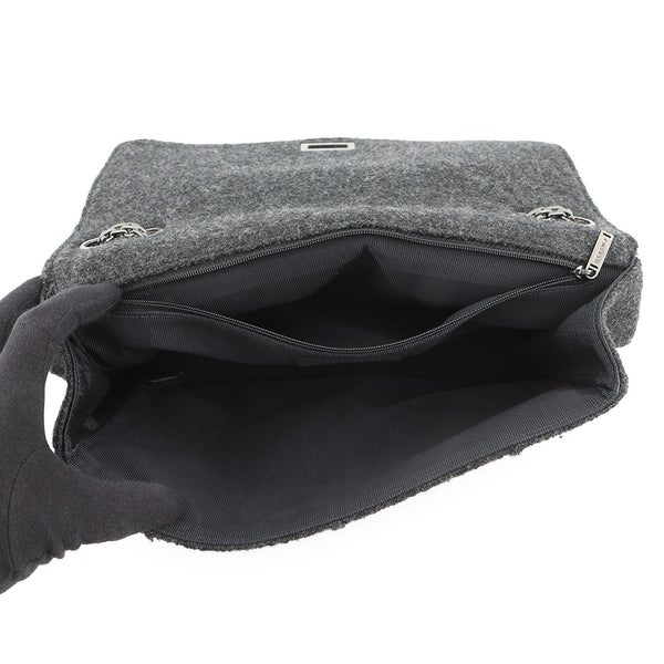 シャネル チェーンショルダーバッグ 2.55 チョコバー フェルト A37590 CHANEL