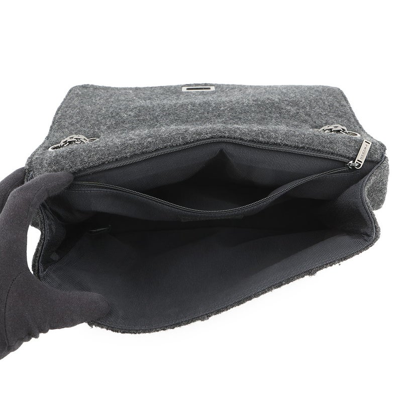 シャネル チェーンショルダーバッグ 2.55 チョコバー フェルト A37590 CHANEL