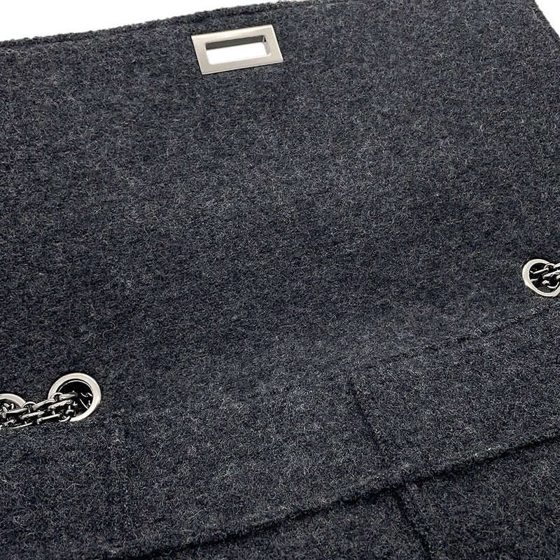 シャネル チェーンショルダーバッグ 2.55 チョコバー フェルト A37590 CHANEL