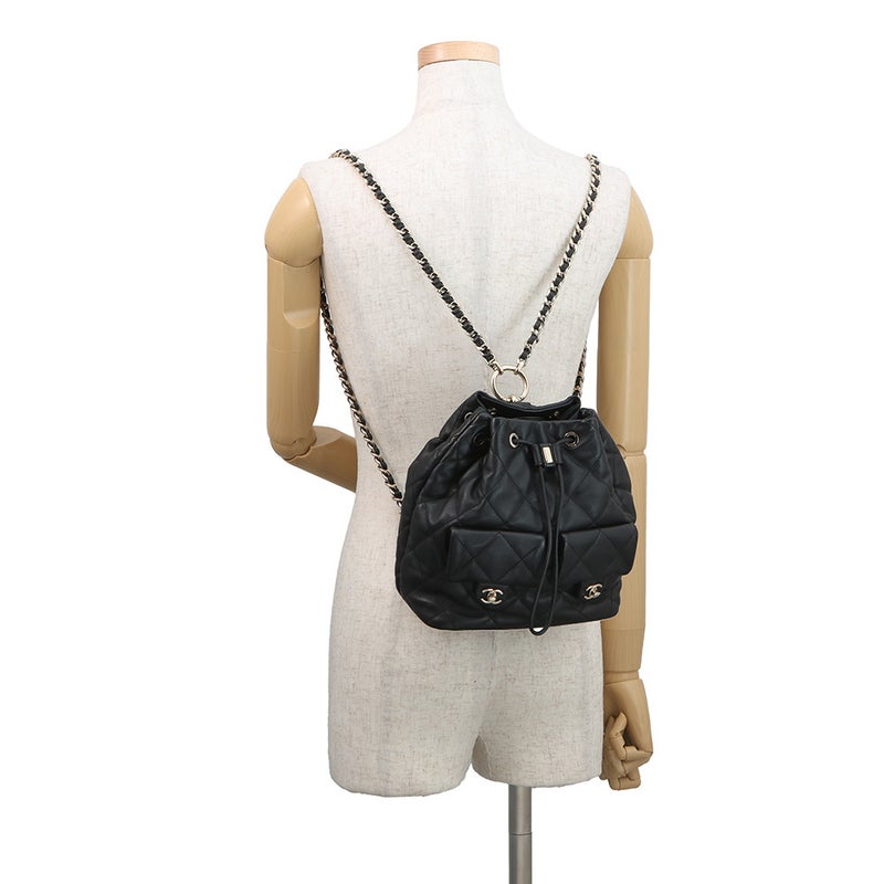 シャネル リュック ココマーク マトラッセ バックパック カーフレザー AS4342 CHANEL バッグ 黒