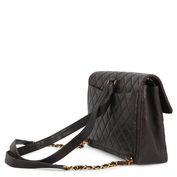 シャネル リュック ココマーク マトラッセ バックパック ラムスキン CHANEL バッグ 黒