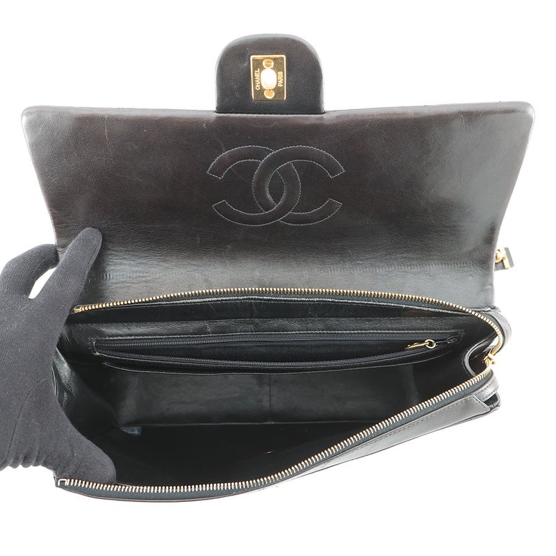 シャネル リュック ココマーク マトラッセ バックパック ラムスキン CHANEL バッグ 黒