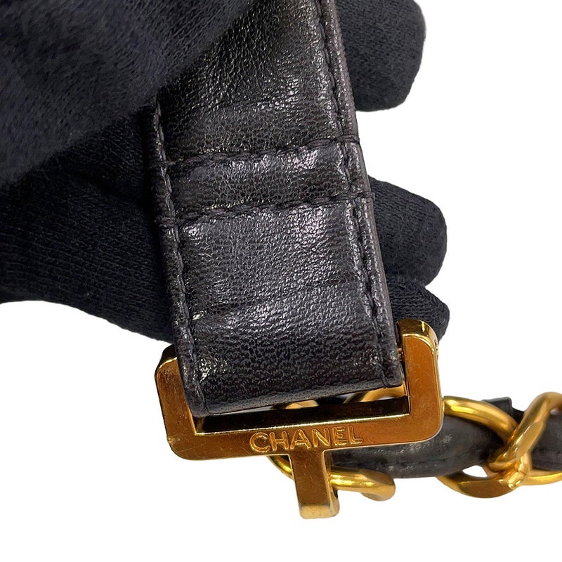 シャネル リュック ココマーク マトラッセ バックパック ラムスキン CHANEL バッグ 黒