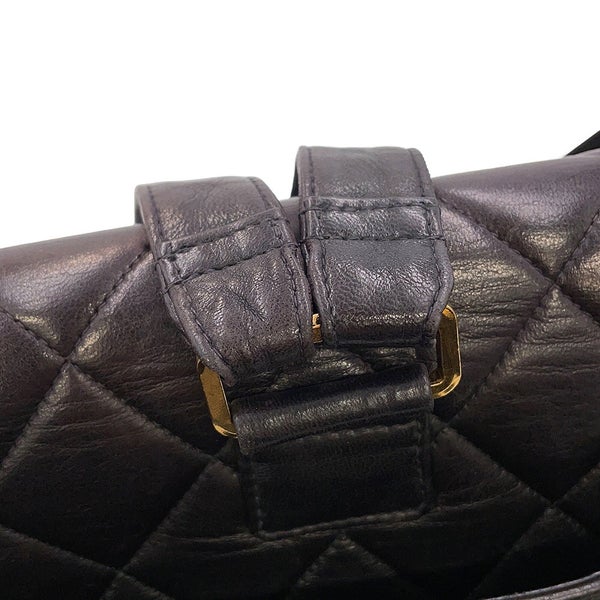 シャネル リュック ココマーク マトラッセ バックパック ラムスキン CHANEL バッグ 黒