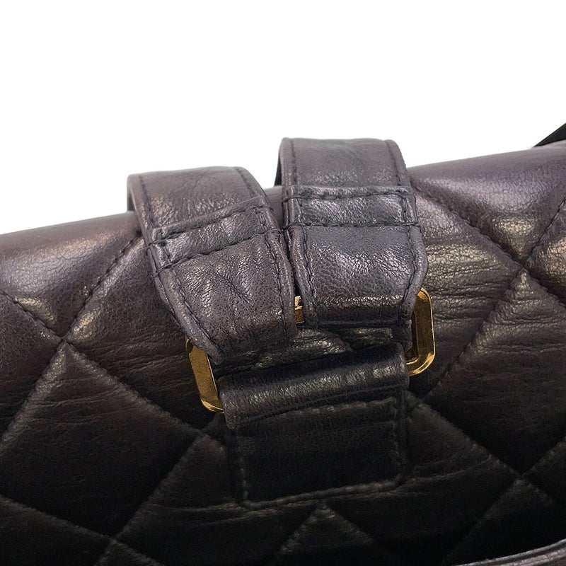 シャネル リュック ココマーク マトラッセ バックパック ラムスキン CHANEL バッグ 黒
