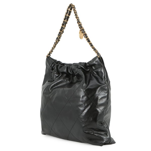 シャネル ハンドバッグ シャネル22 シャイニーカーフレザー AS3261 CHANEL 黒