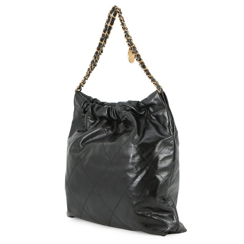 シャネル ハンドバッグ シャネル22 シャイニーカーフレザー AS3261 CHANEL 黒