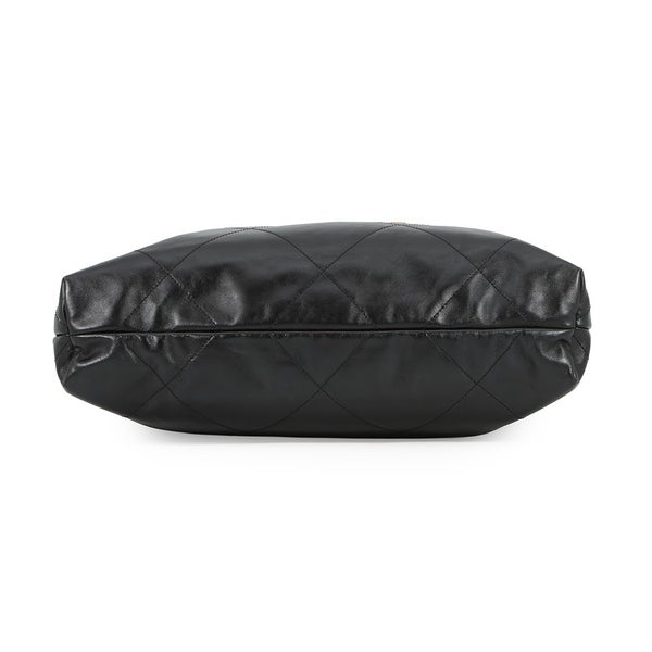 シャネル ハンドバッグ シャネル22 シャイニーカーフレザー AS3261 CHANEL 黒