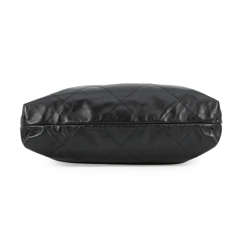 シャネル ハンドバッグ シャネル22 シャイニーカーフレザー AS3261 CHANEL 黒