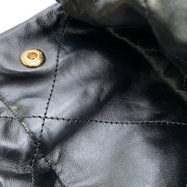 シャネル ハンドバッグ シャネル22 シャイニーカーフレザー AS3261 CHANEL 黒