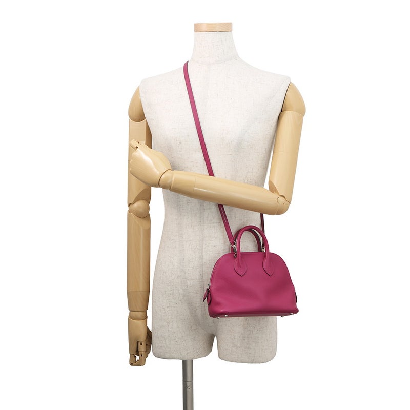 エルメス ボリード1923 ミニ ローズパープル/シルバー金具 エバーカラー C刻印 ２wayショルダー