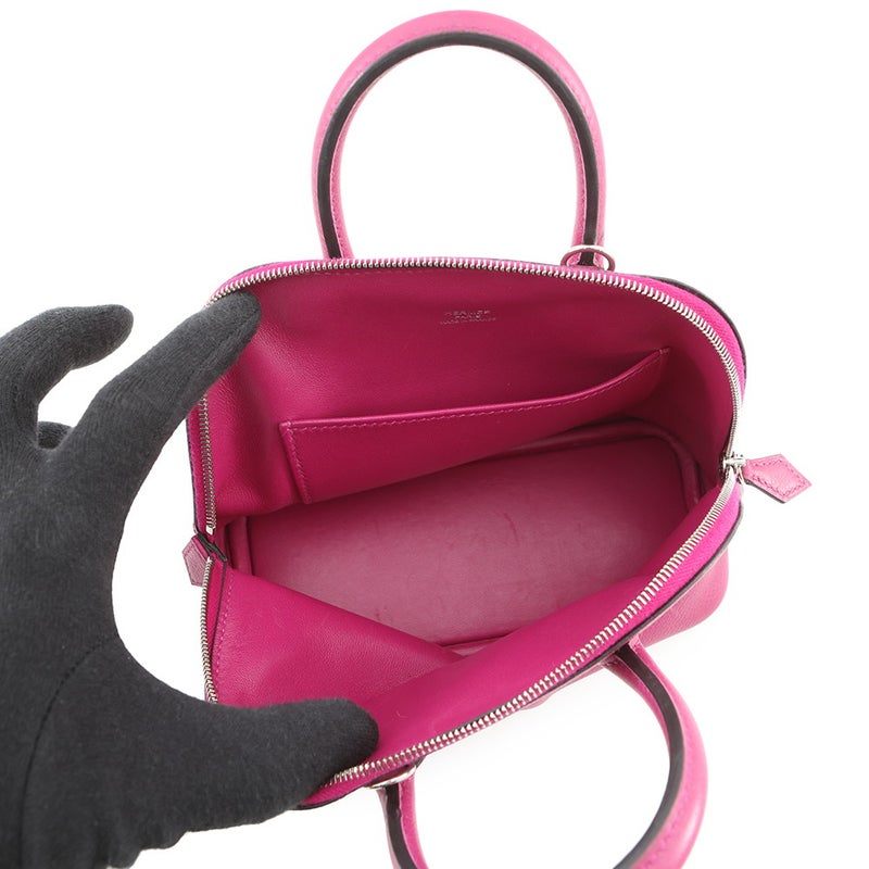 エルメス ボリード1923 ミニ ローズパープル/シルバー金具 エバーカラー C刻印 ２wayショルダー