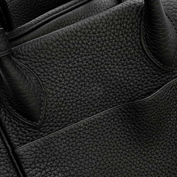 エルメス ハンドバッグ リンディ30 ブラック/シルバー金具 トリヨンクレマンス C刻印 2wayショルダー 黒