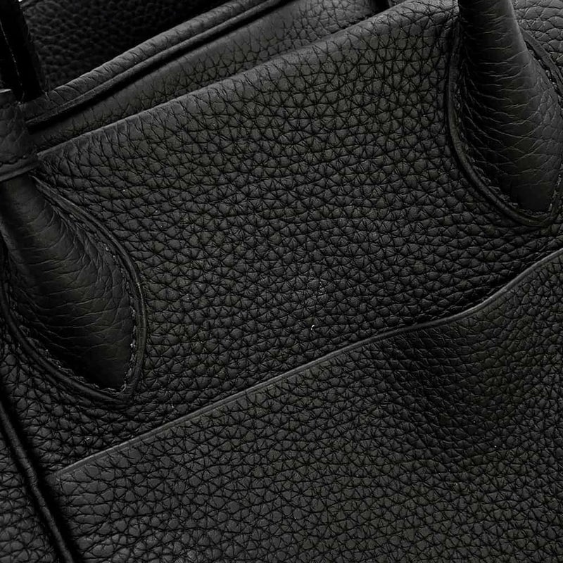 エルメス ハンドバッグ リンディ30 ブラック/シルバー金具 トリヨンクレマンス C刻印 2wayショルダー 黒