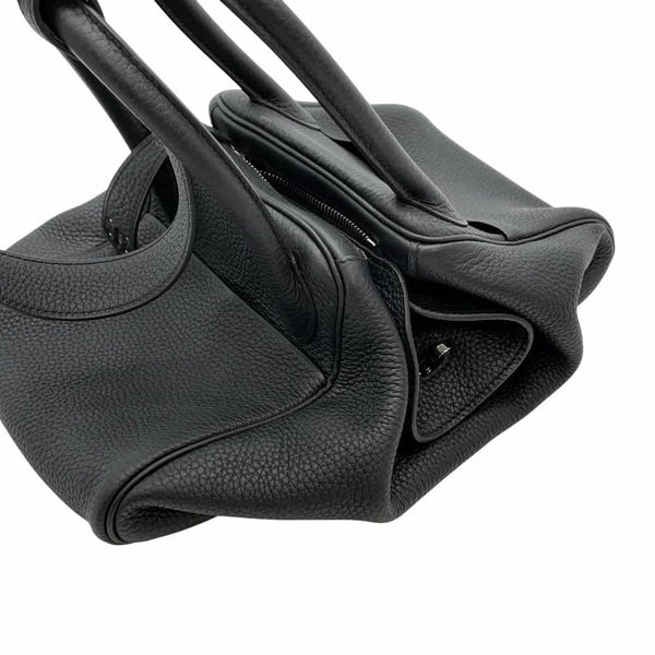 エルメス ハンドバッグ リンディ30 ブラック/シルバー金具 トリヨンクレマンス C刻印 2wayショルダー 黒