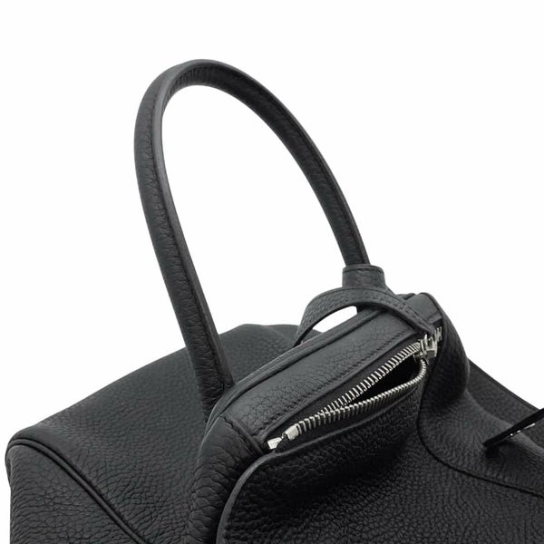 エルメス ハンドバッグ リンディ30 ブラック/シルバー金具 トリヨンクレマンス C刻印 2wayショルダー 黒