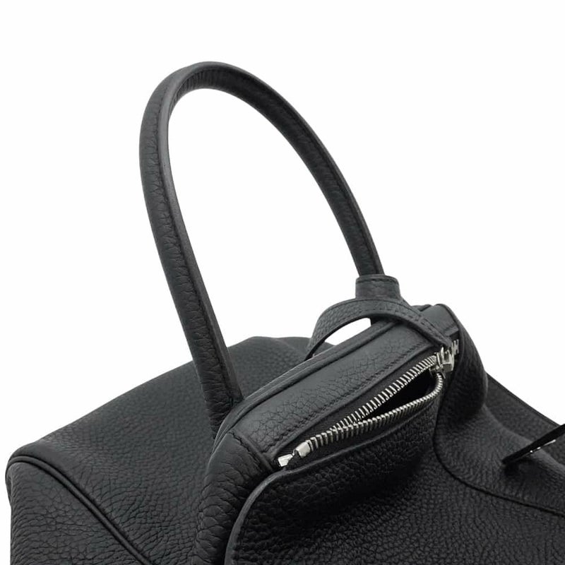 エルメス ハンドバッグ リンディ30 ブラック/シルバー金具 トリヨンクレマンス C刻印 2wayショルダー 黒