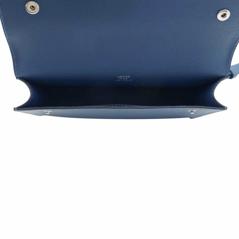 エルメス ショルダーウォレット ナップ トゥーゴー ディープブルー/シルバー金具 エプソン W刻印